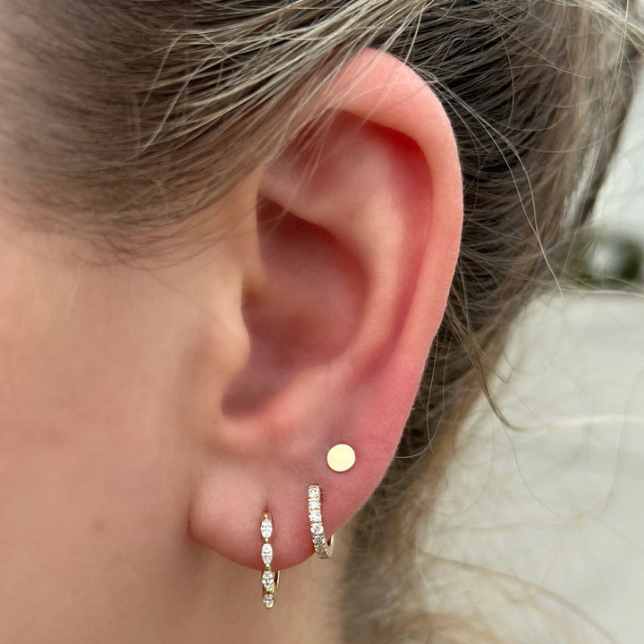 14K Flat Circle Stud