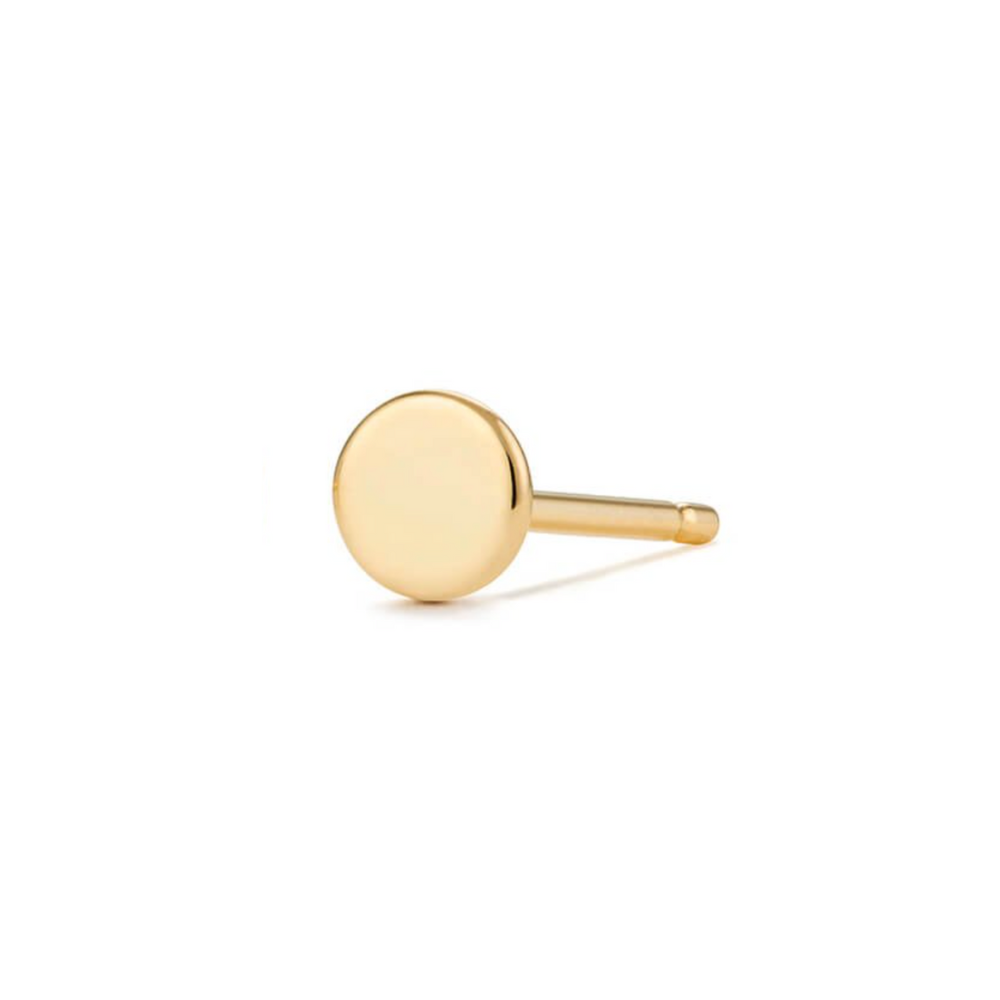 14K Flat Circle Stud