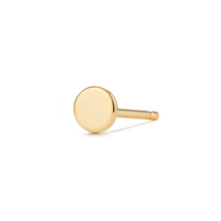 14K Flat Circle Stud