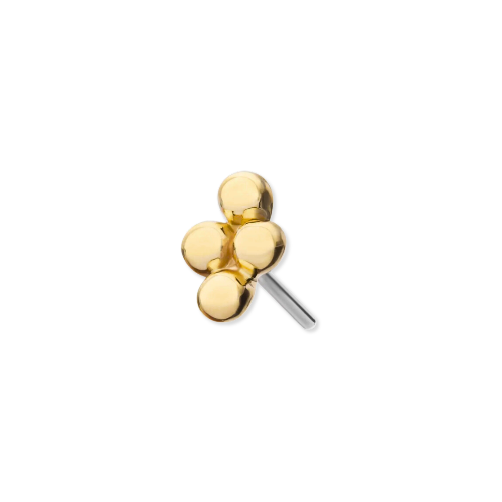 14K Four Beaded Ball Flat Back Stud-Embark Fine Jewelry