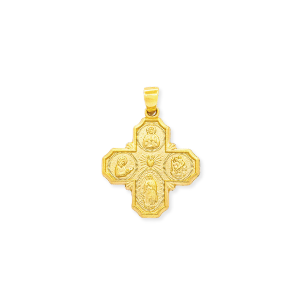 14K Four-Way Cross Medal-Embark Fine Jewelry