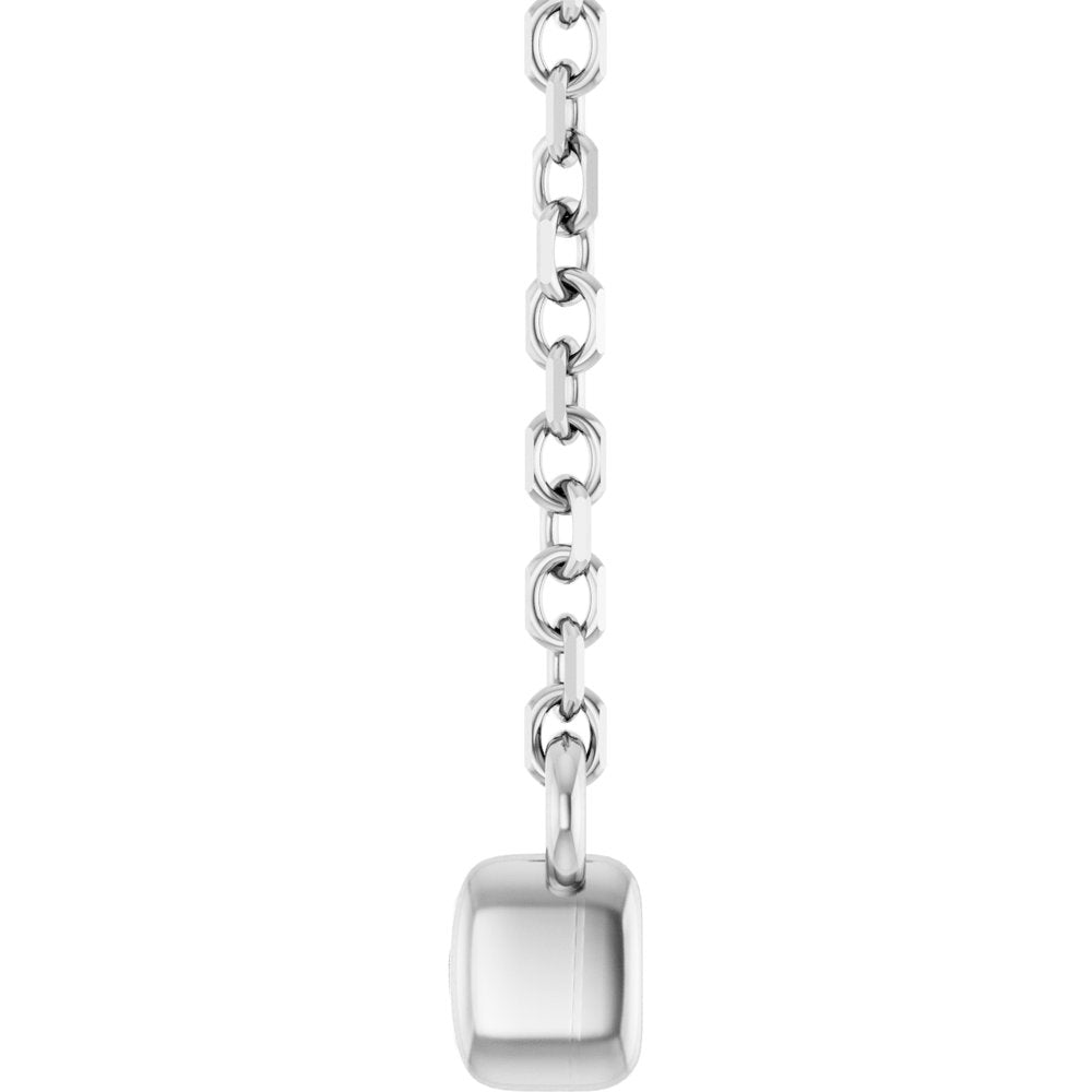 14K French-Set Diamond Bar Necklace