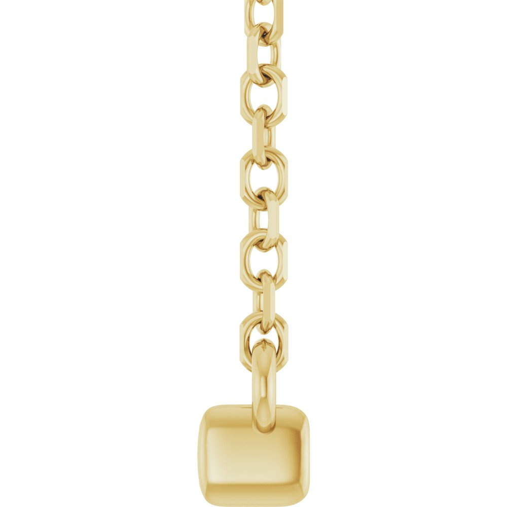 14K French-Set Diamond Bar Necklace
