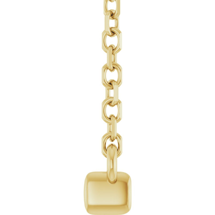 14K French-Set Diamond Bar Necklace