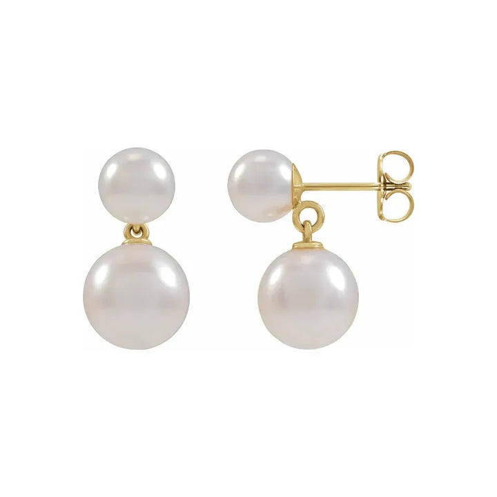 14K Freshwater Pearl Dangle Earrings