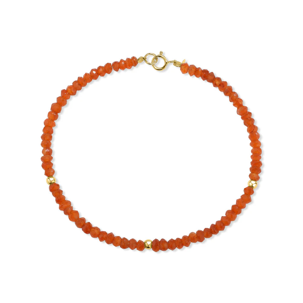 14K Gemstone &amp; Bead Bracelet