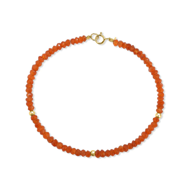 14K Gemstone &amp; Bead Bracelet