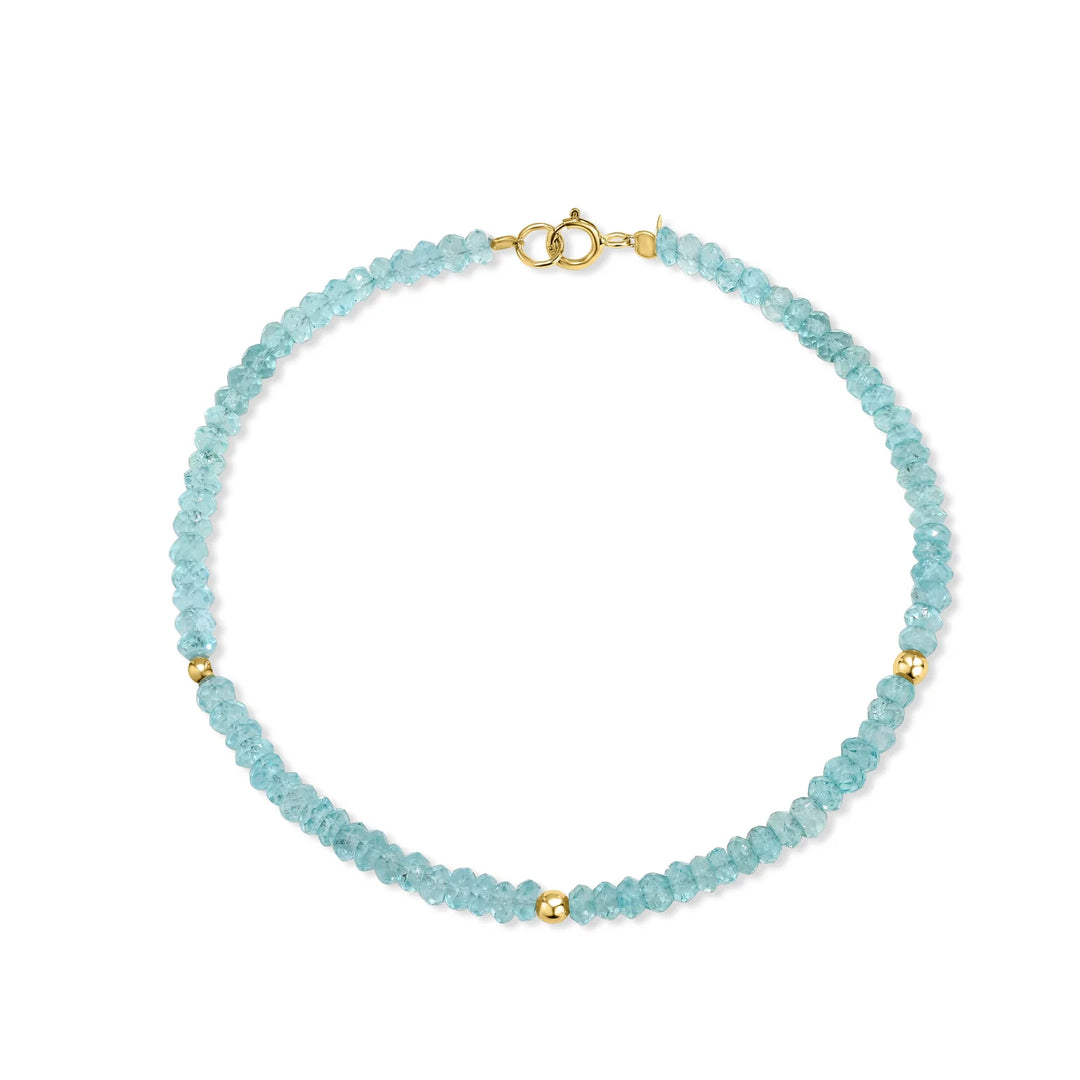 14K Gemstone &amp; Bead Bracelet