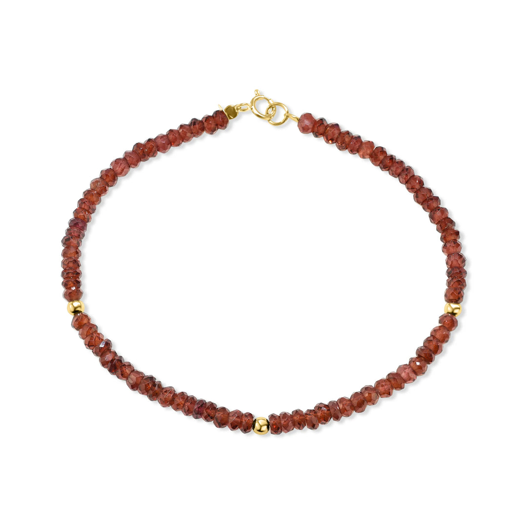 14K Gemstone &amp; Bead Bracelet