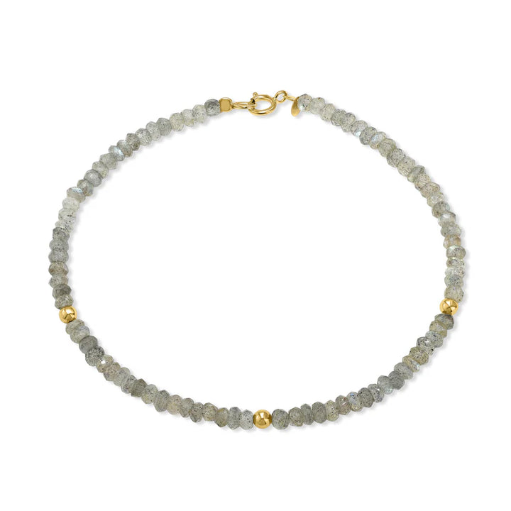 14K Gemstone &amp; Bead Bracelet
