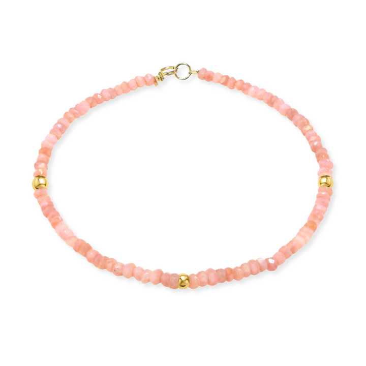 14K Gemstone &amp; Bead Bracelet