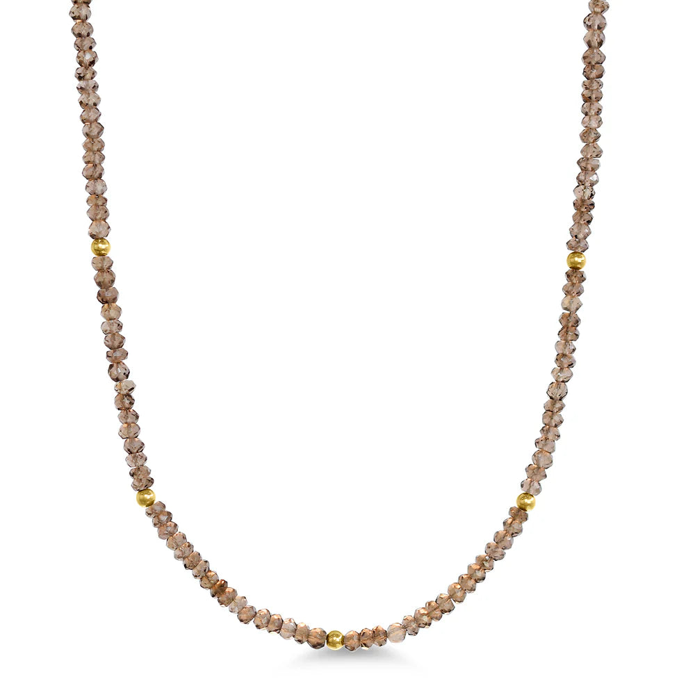 14K Gemstone &amp; Bead Necklace