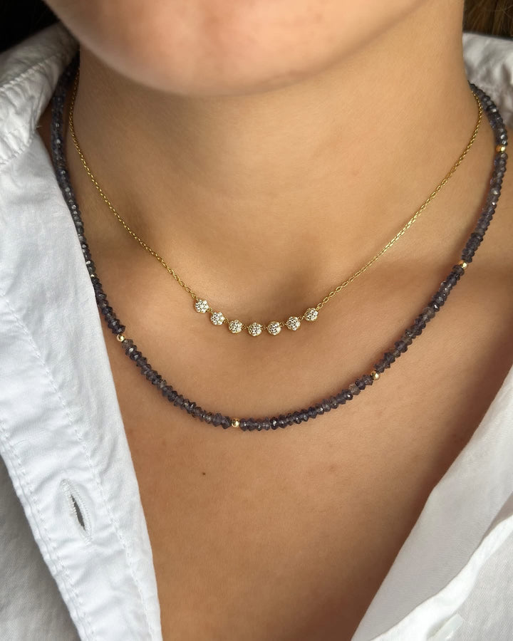 14K Gemstone &amp; Bead Necklace