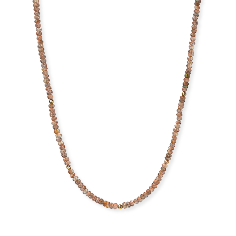 14K Gemstone &amp; Bead Necklace
