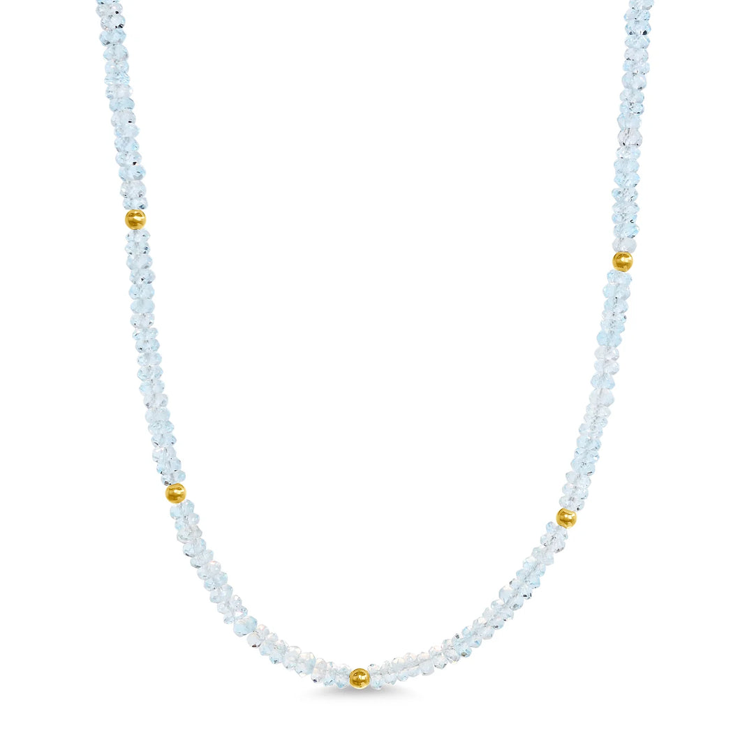 14K Gemstone &amp; Bead Necklace