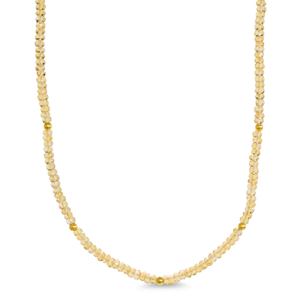 14K Gemstone &amp; Bead Necklace