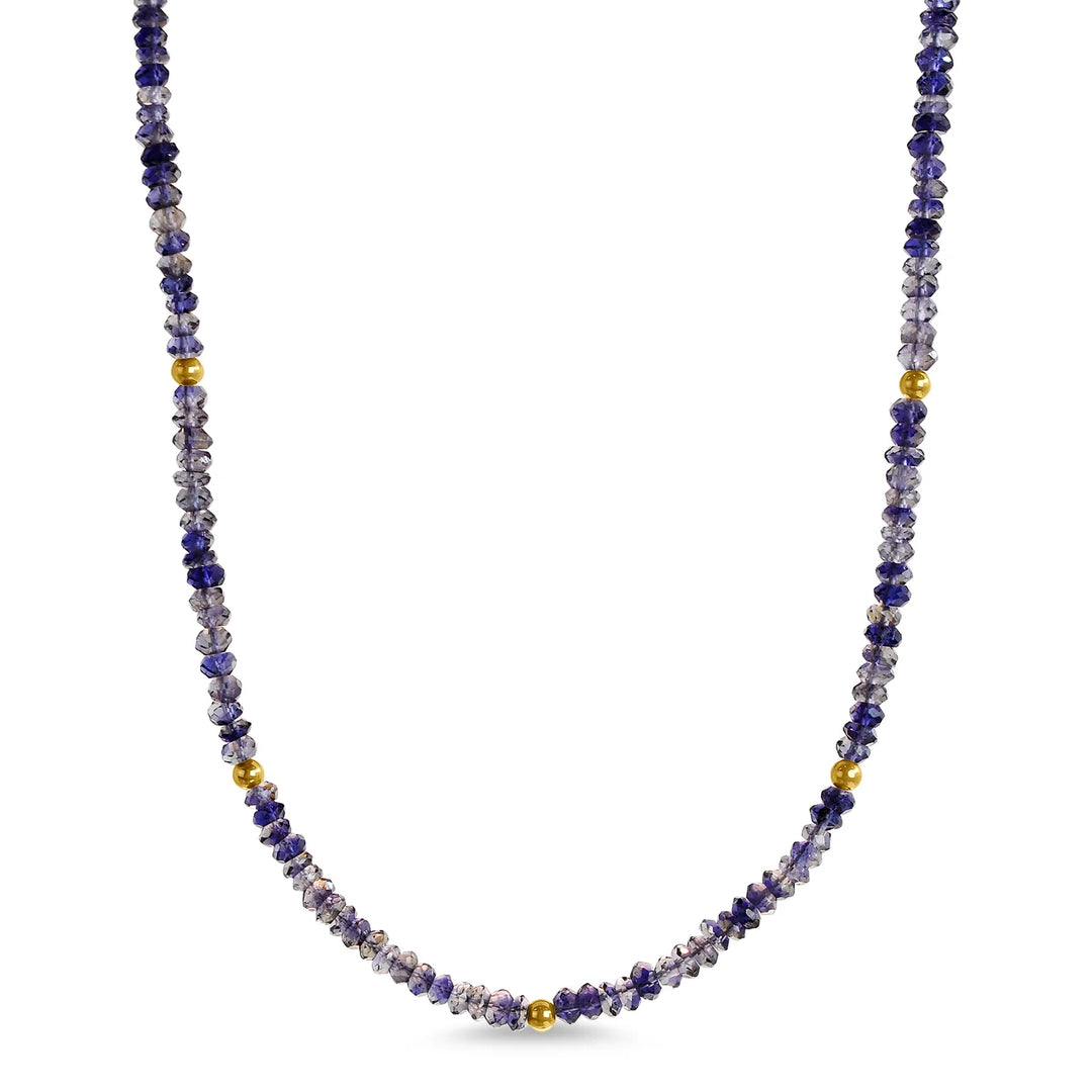 14K Gemstone &amp; Bead Necklace