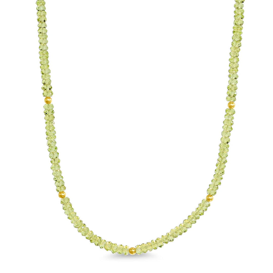 14K Gemstone &amp; Bead Necklace