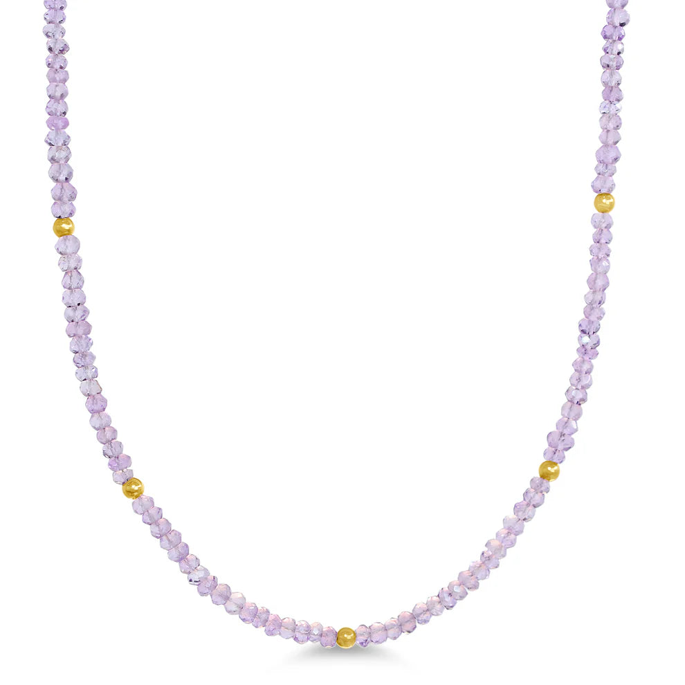 14K Gemstone &amp; Bead Necklace