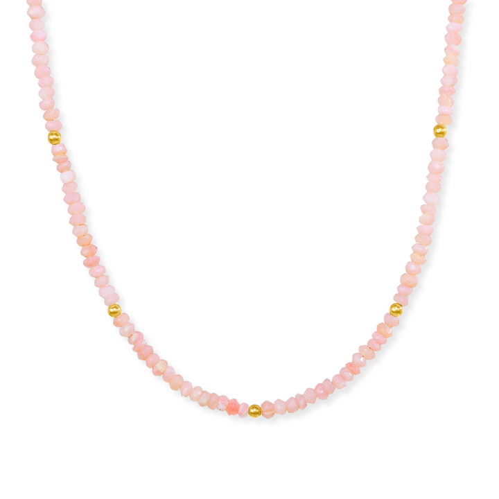 14K Gemstone &amp; Bead Necklace