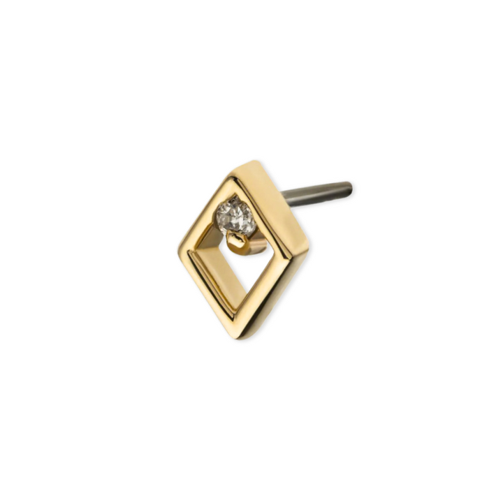 14K Geometric Lab Grown Diamond Flat Back Stud-Embark Fine Jewelry