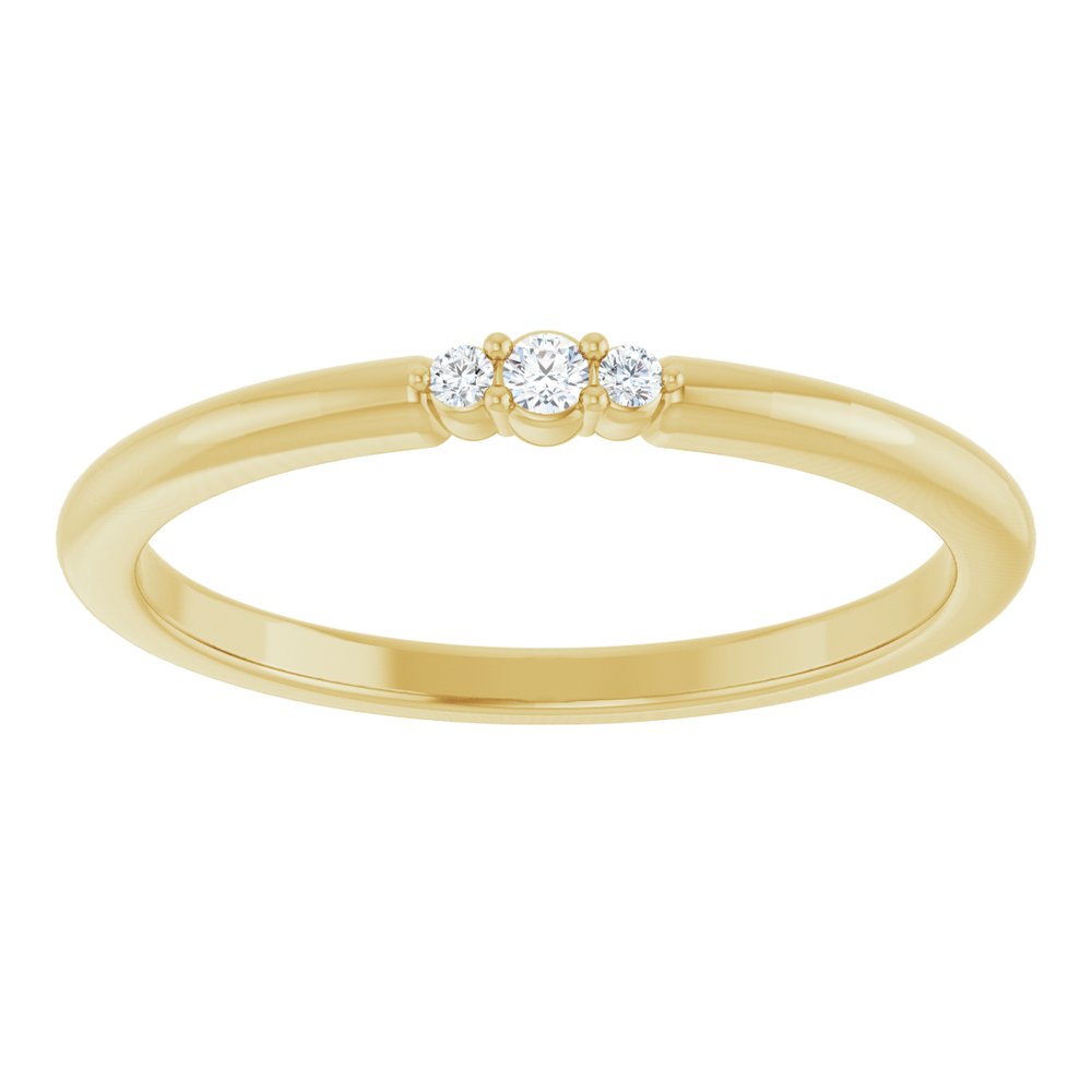 14K Glimmer Diamond Stack Ring