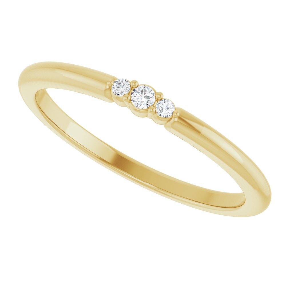 14K Glimmer Diamond Stack Ring