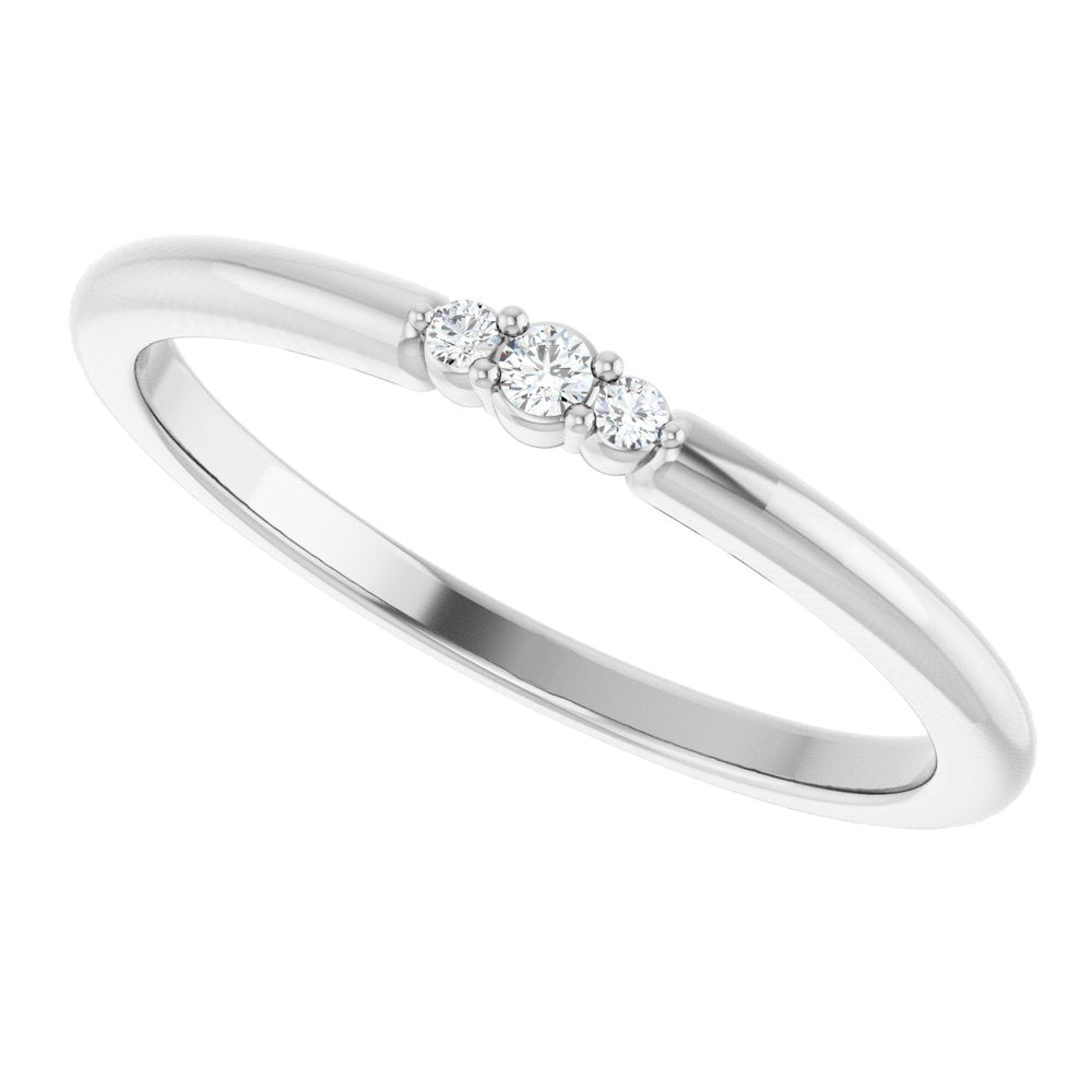 14K Glimmer Diamond Stack Ring