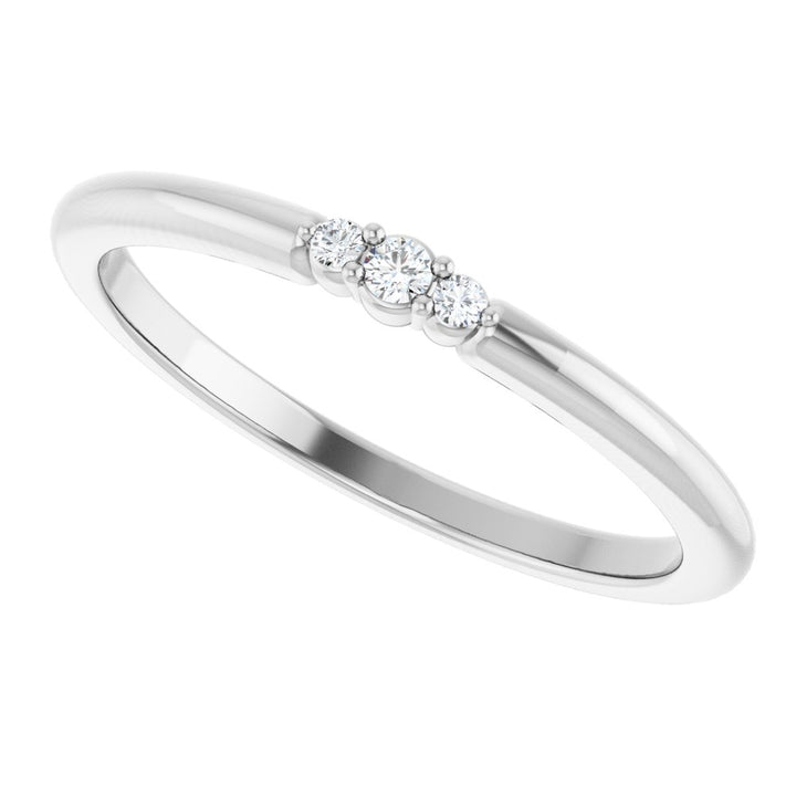 14K Glimmer Diamond Stack Ring