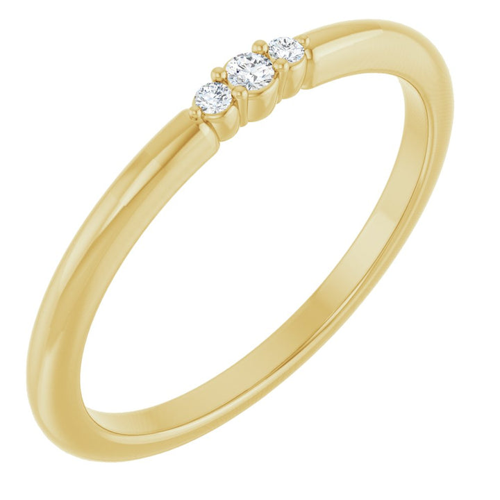 14K Glimmer Diamond Stack Ring