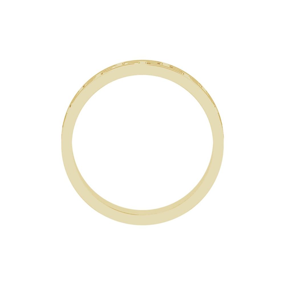 14K Greek Key Flat Band