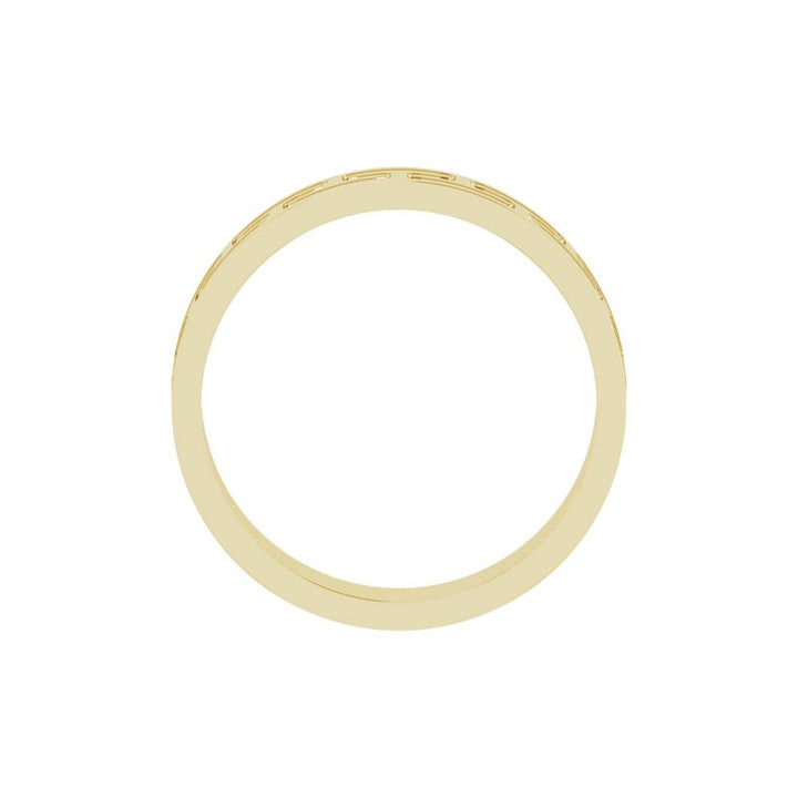 14K Greek Key Flat Band