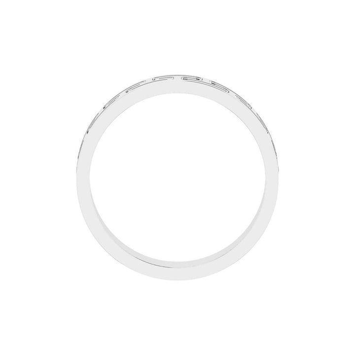 14K Greek Key Flat Band