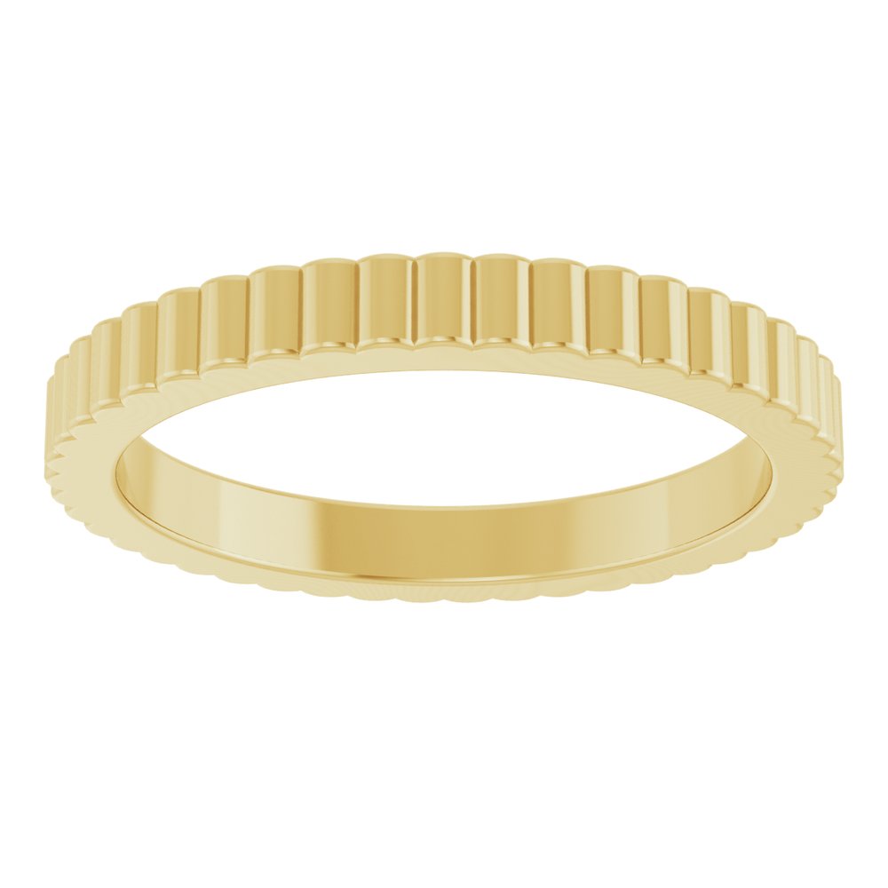 14K Grooved Band