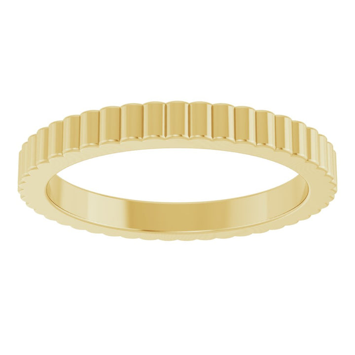 14K Grooved Band