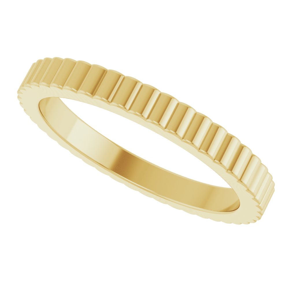 14K Grooved Band