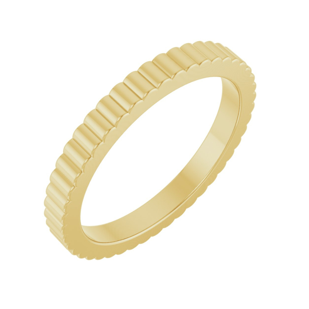 14K Grooved Band