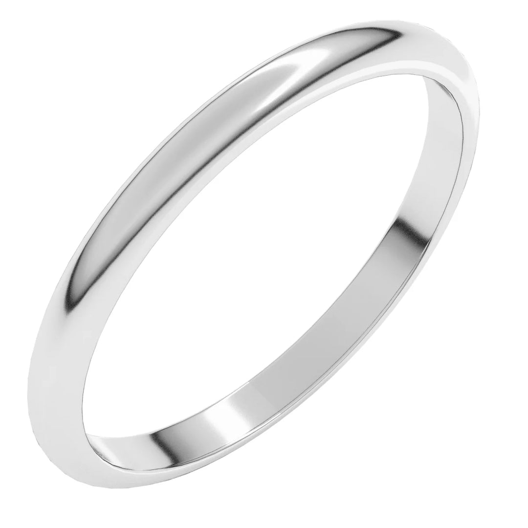 14K Half Round Band