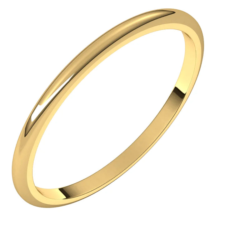 14K Half Round Band