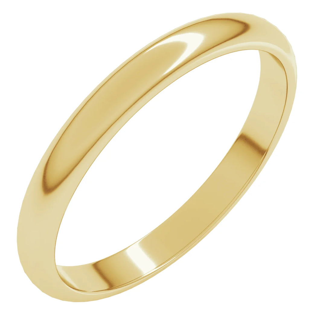 14K Half Round Band