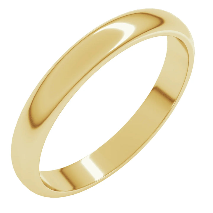 14K Half Round Band