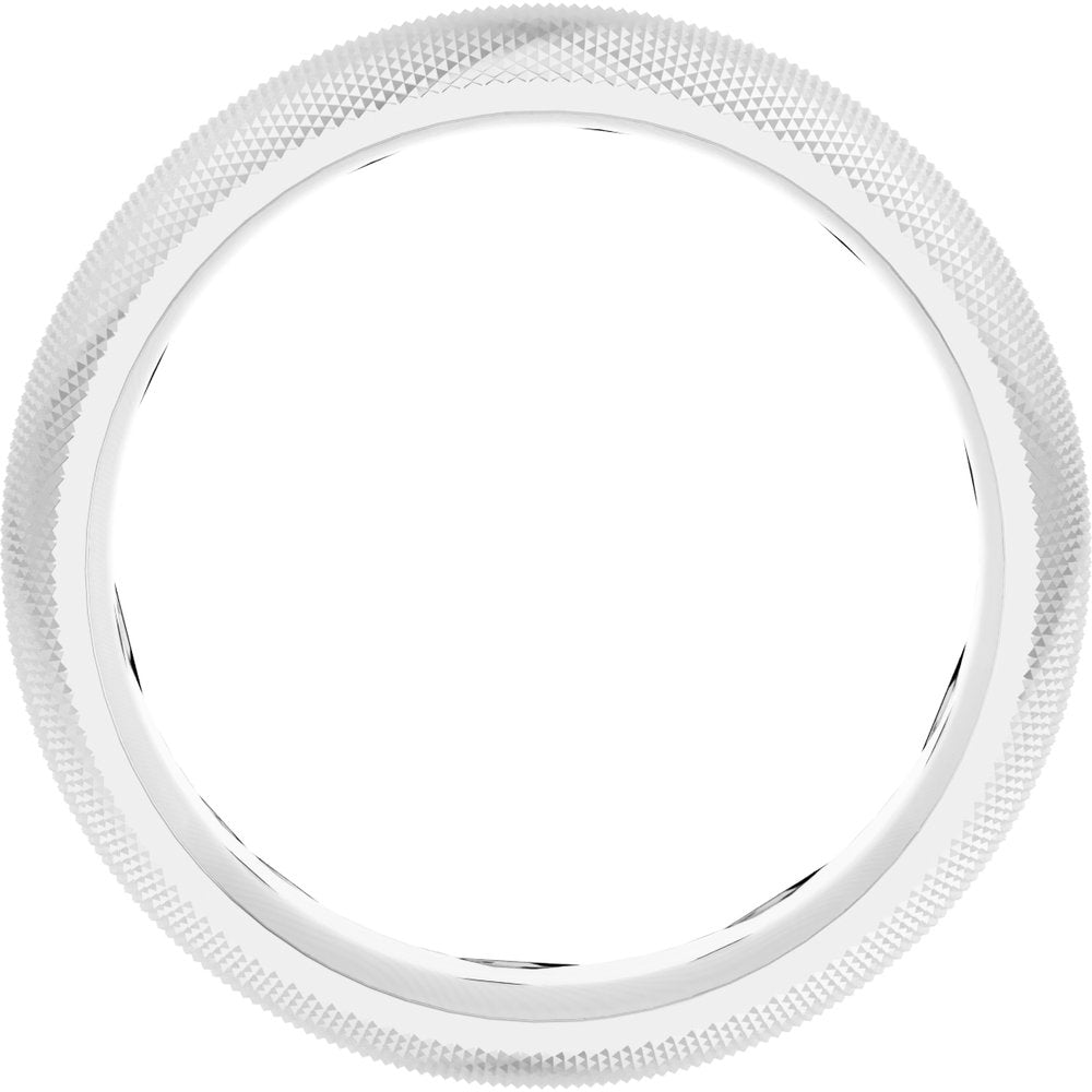 14K Half Round Knurl Design Band