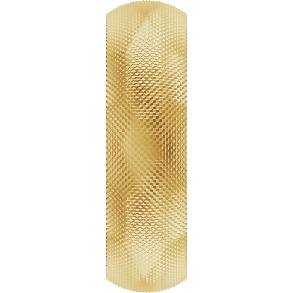 14K Half Round Knurl Design Band