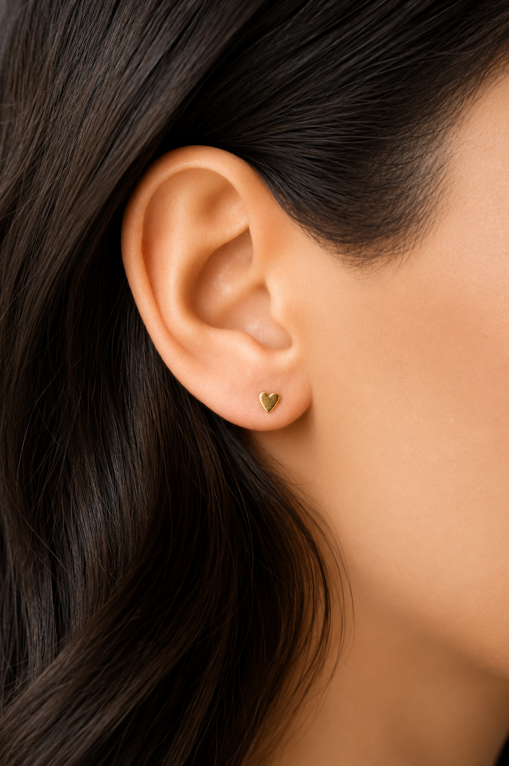 14K Heart Flat Back Stud-Embark Fine Jewelry