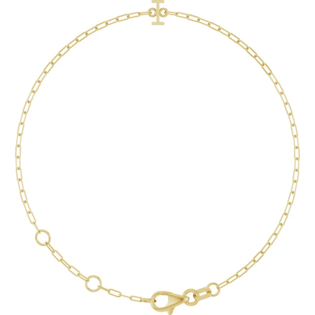 14K Initial Chain Bracelet