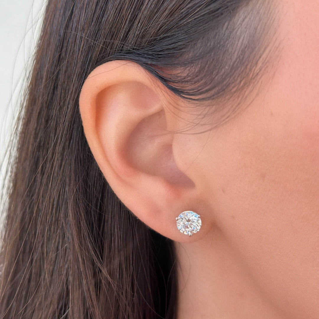 14K Lab Grown Diamond 3-Prong Martini Studs