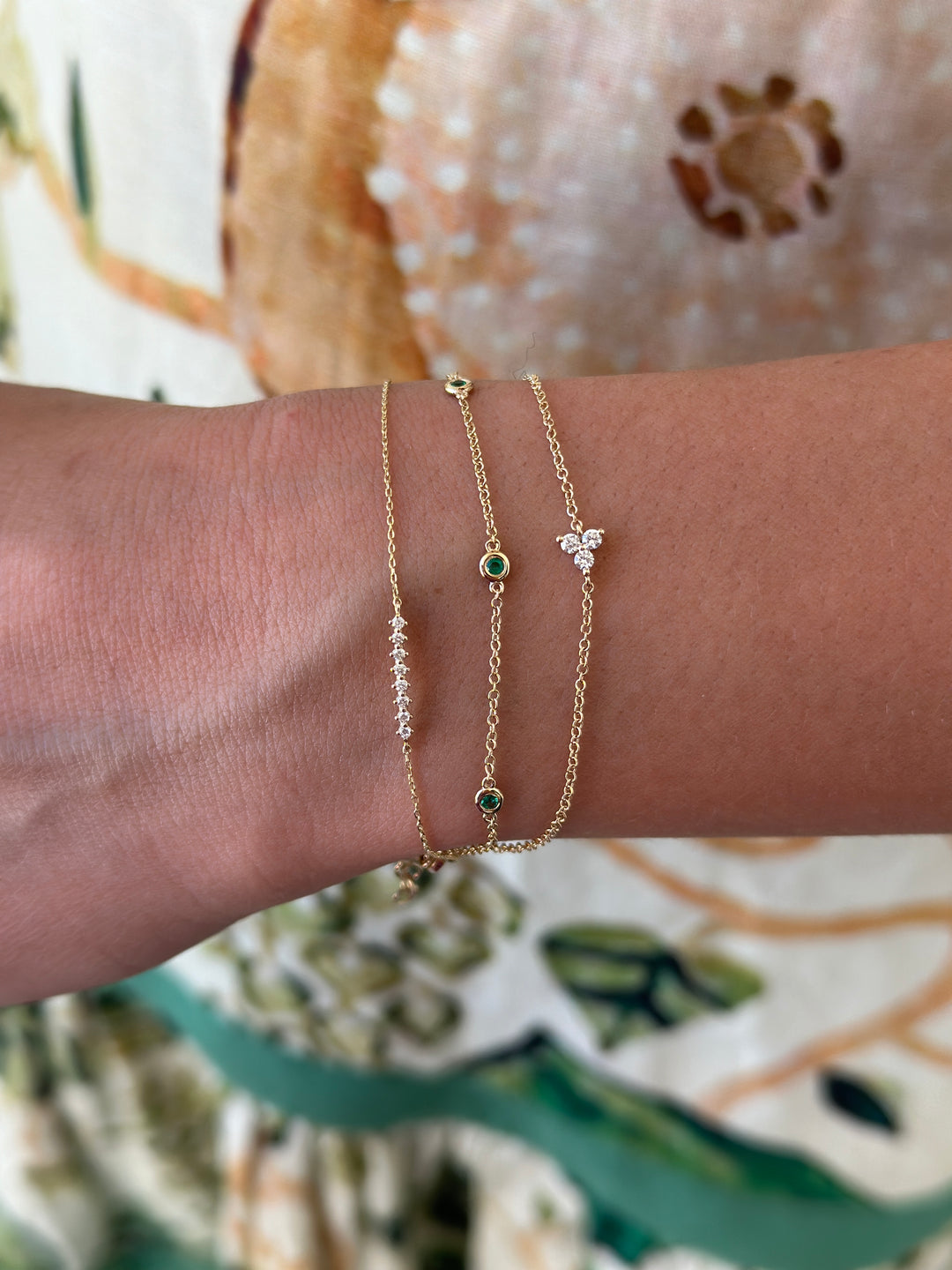 14K Lab Grown Diamond Bar Bracelet