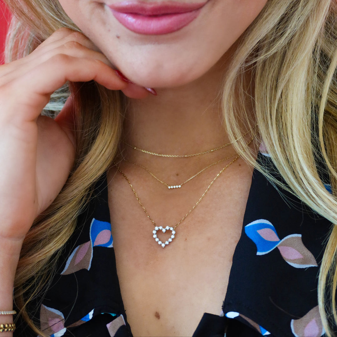 14K Lab Grown Diamond Bar Necklace