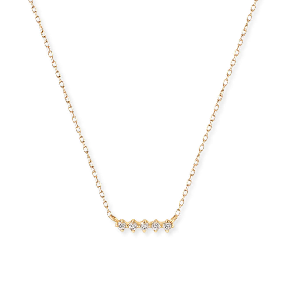 14K Lab Grown Diamond Bar Necklace