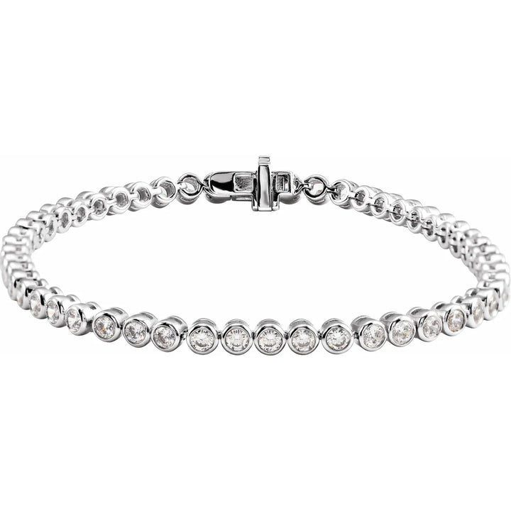 14K Lab Grown Diamond Bezel Line Bracelet